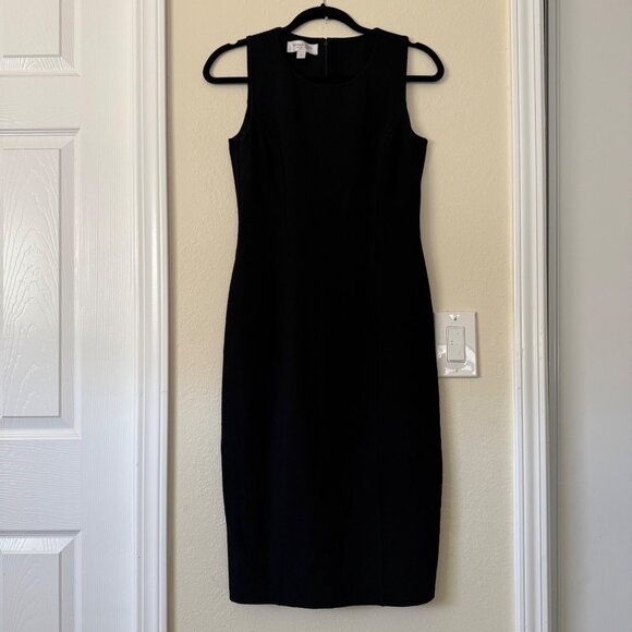 Michael Kors Collection Sleeveless Sheath Wool-Blend Black Dress Made In Italy 6 - Picture 3 of 10